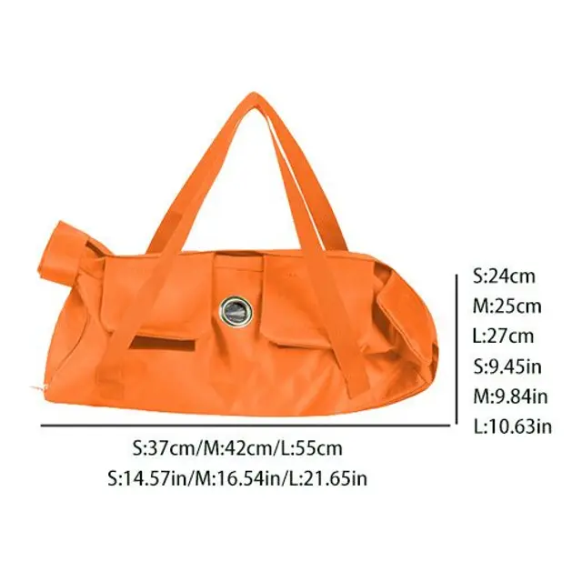 Orange M 42x25cm Zippered Pet Carrier Bag Soft Handbag Crate Alternative…, 42 × 25cm