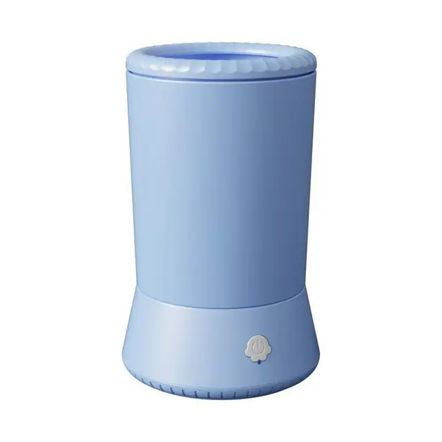 Blue Portable Dog Paw Cleaner - Gentle Silicone Pet Foot Washer Cup for Muddy Paws