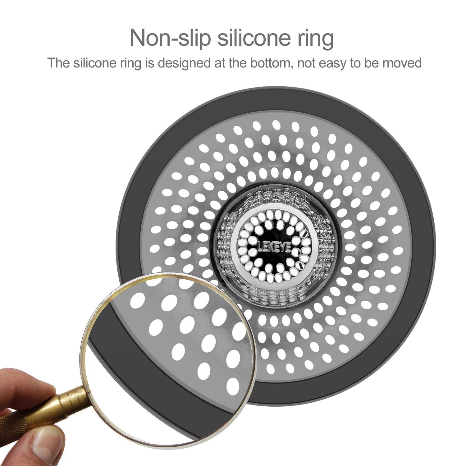Drain Hair Catcher/Bathtub Shower Drain Hair Trap/Strainer Stainless Steel Drain… image 3