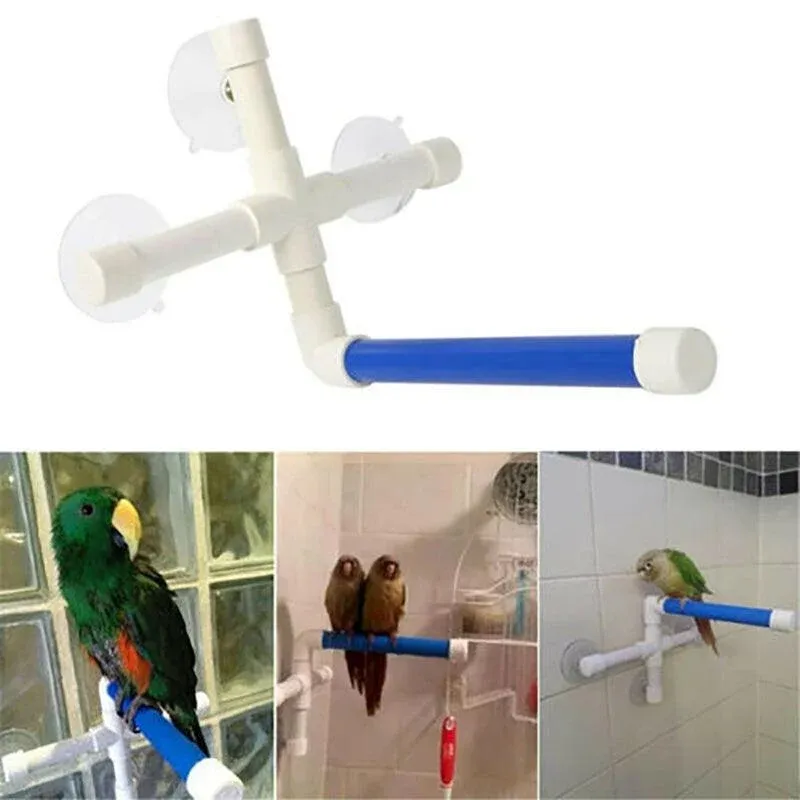 Bird Perch Stand Parrot Play Paw Grinding Stands Rack Shower Bath Platform Toys image 7