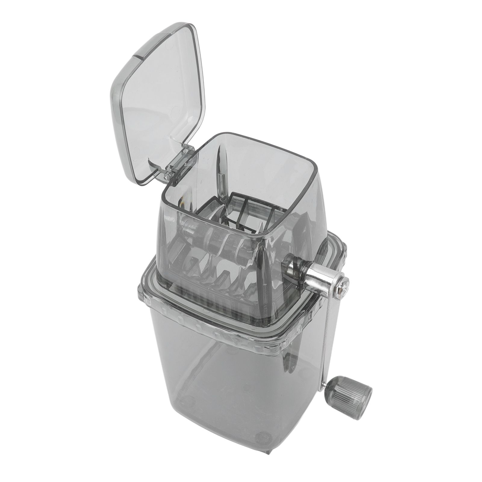 Manual Ice Crusher Small Portable Shaver Hand Operated Snow Cone Machine for Home Grey image 8