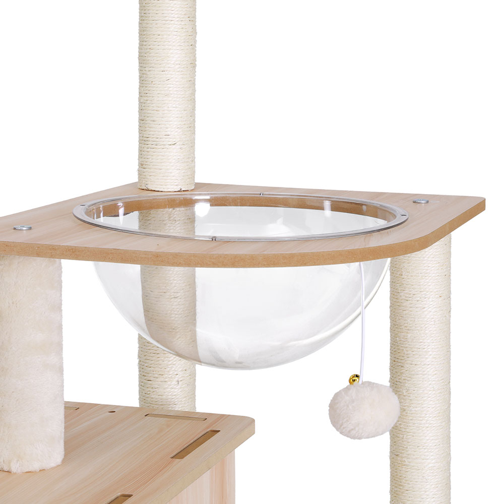 i.Pet Cat Tree Tower Scratching Post Scratcher 142cm Wood Bed Condo House image 4