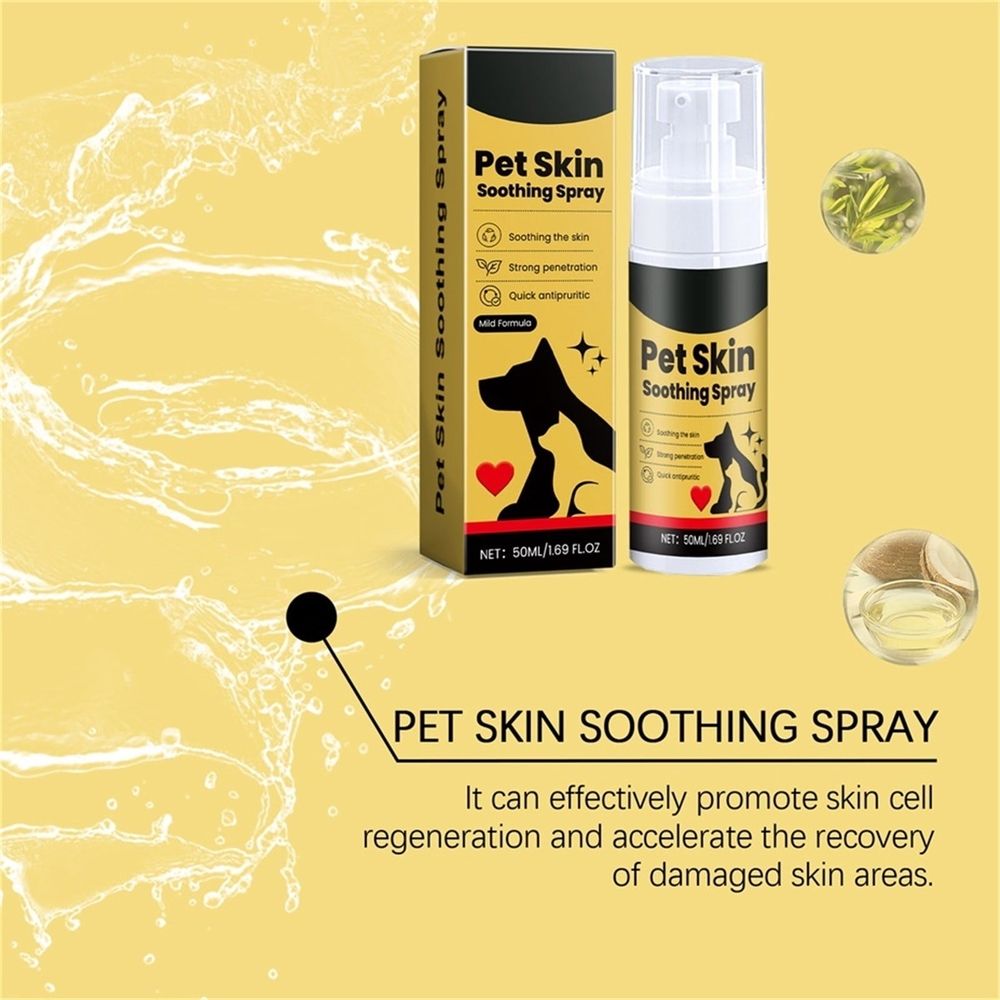 Pet Skin Care Spray 50ml, Natural Soothing Repair Spray for Dogs Cats All Pets, 1PC image 5