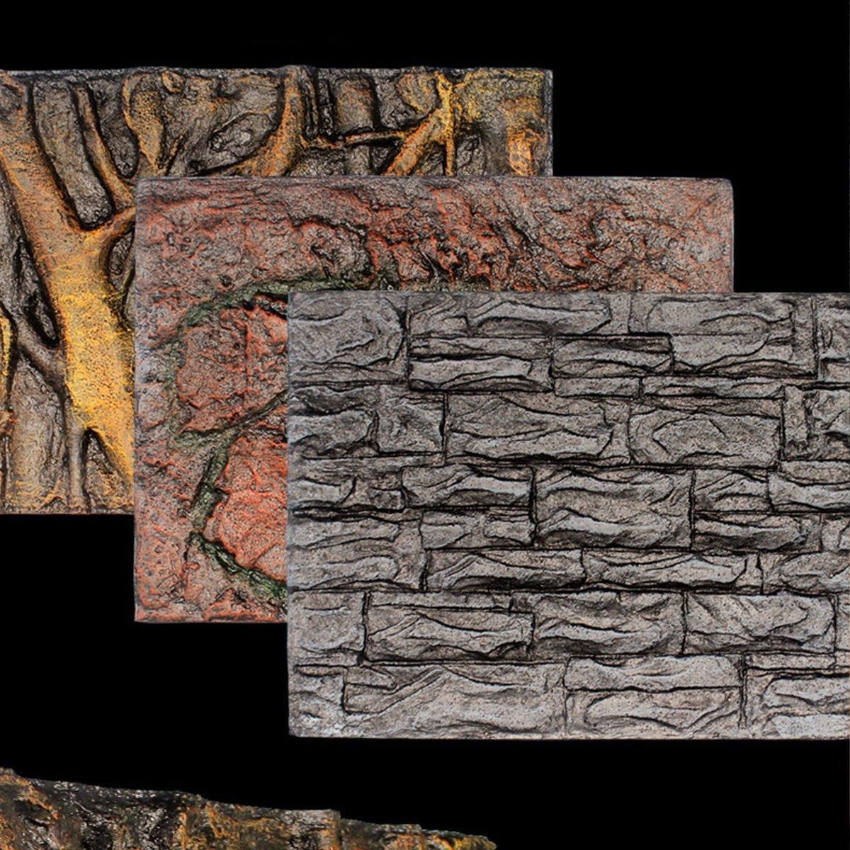 Pet Reptile Tank Board 3D Foam Backgrounds and Habitat Decoration 9 Styles - B image 11