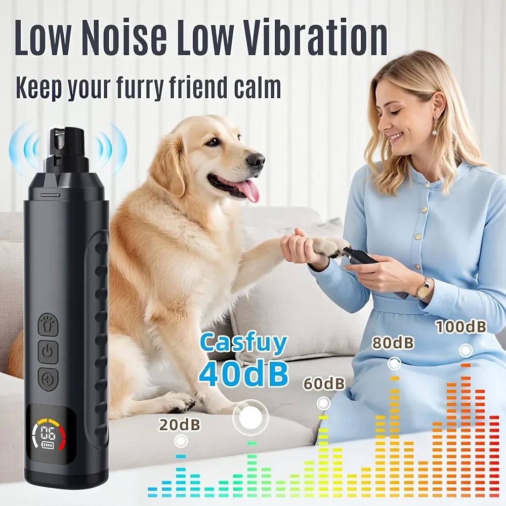 Electric Pet Nail Grinder w/ LED, Black image 7