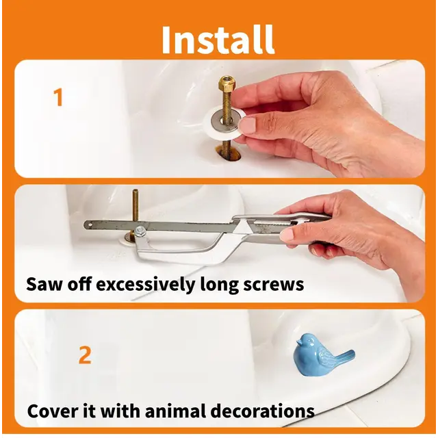 Ceramic Toilet Bolt Covers Decorative Animals