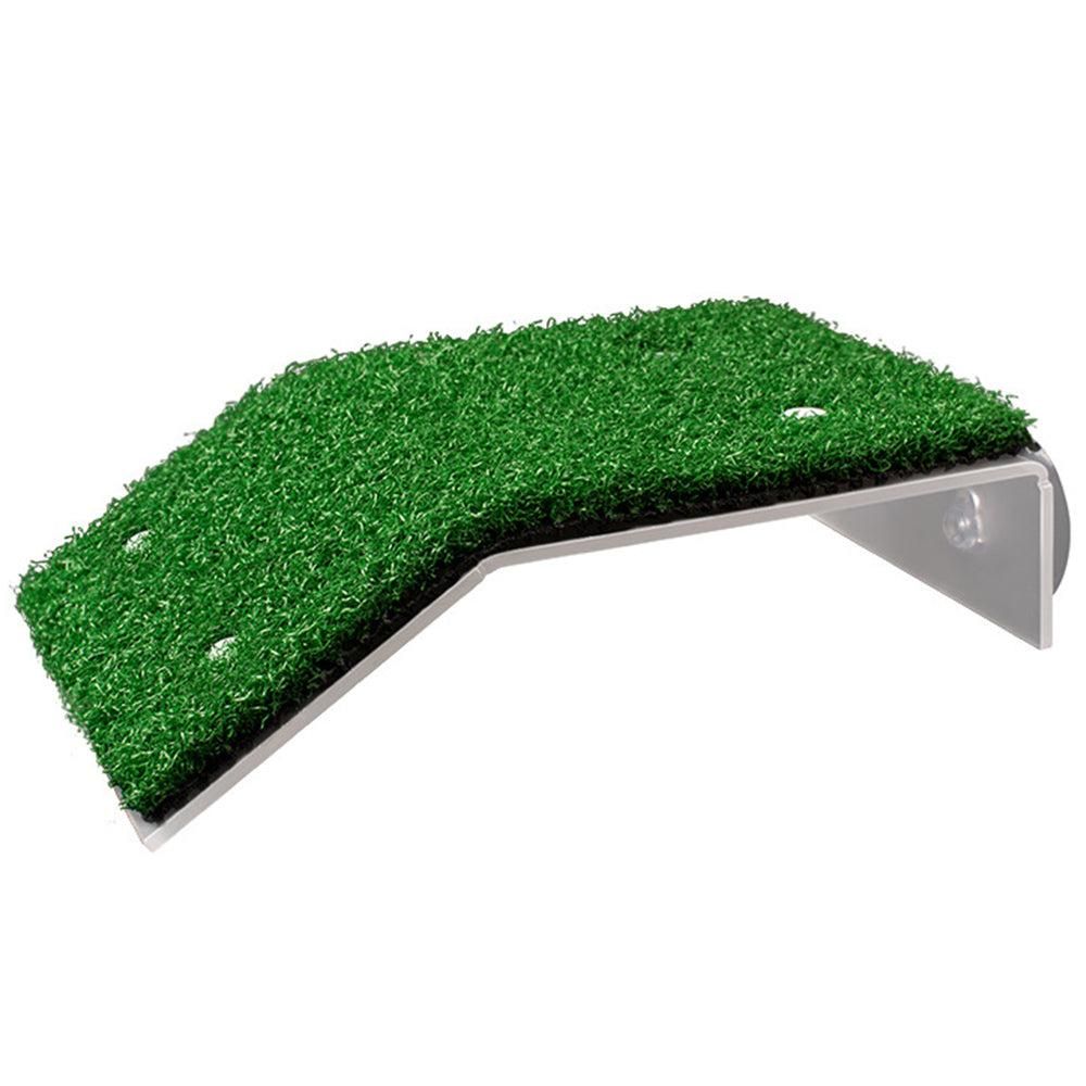Turtle Basking Platform Simulation Grass Turtle Ramp for Fish Tank Aquarium - L image 8