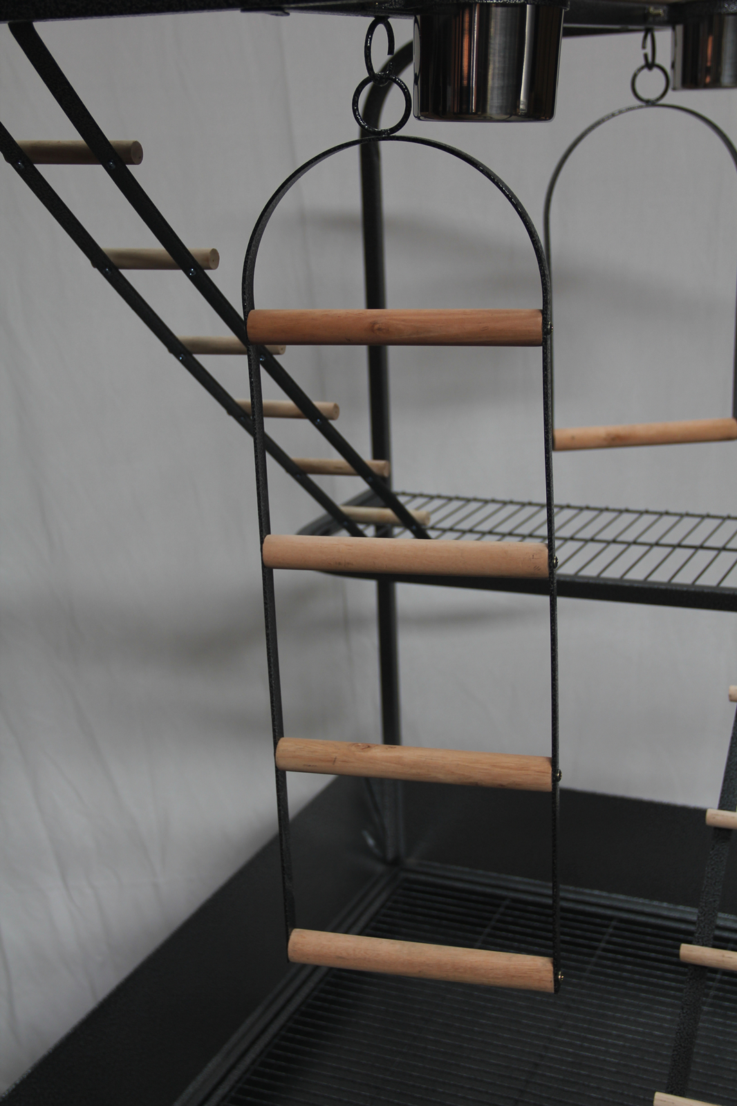YES4PETS XXL Bird Cage Parrot Playpen Gym Toy Stand With Swing Ladders On Wheels image 4