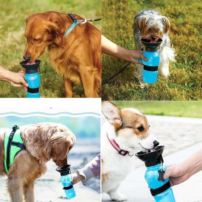 500Ml Dog Cat Water Drinking Bottle Detachable Travel Cup Portable Pet Feeder - Blue image 7