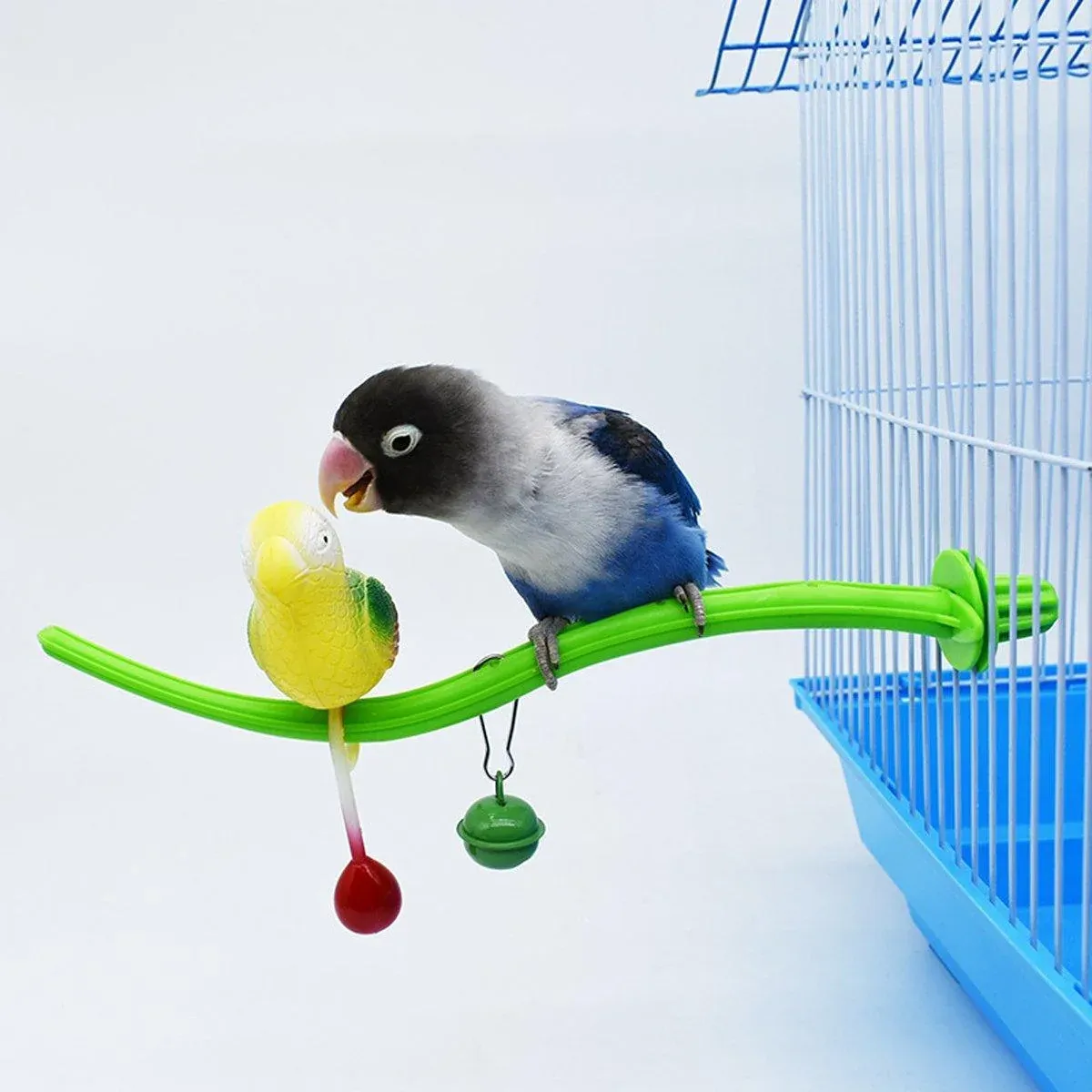 Parrot Relieve Boredom Stand Pole Rack Chew Play Simulation Fake Bird Cage Toys image 9