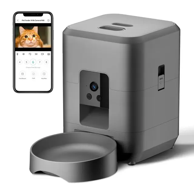 Smart Pet Feeder with Camera 2L, Black