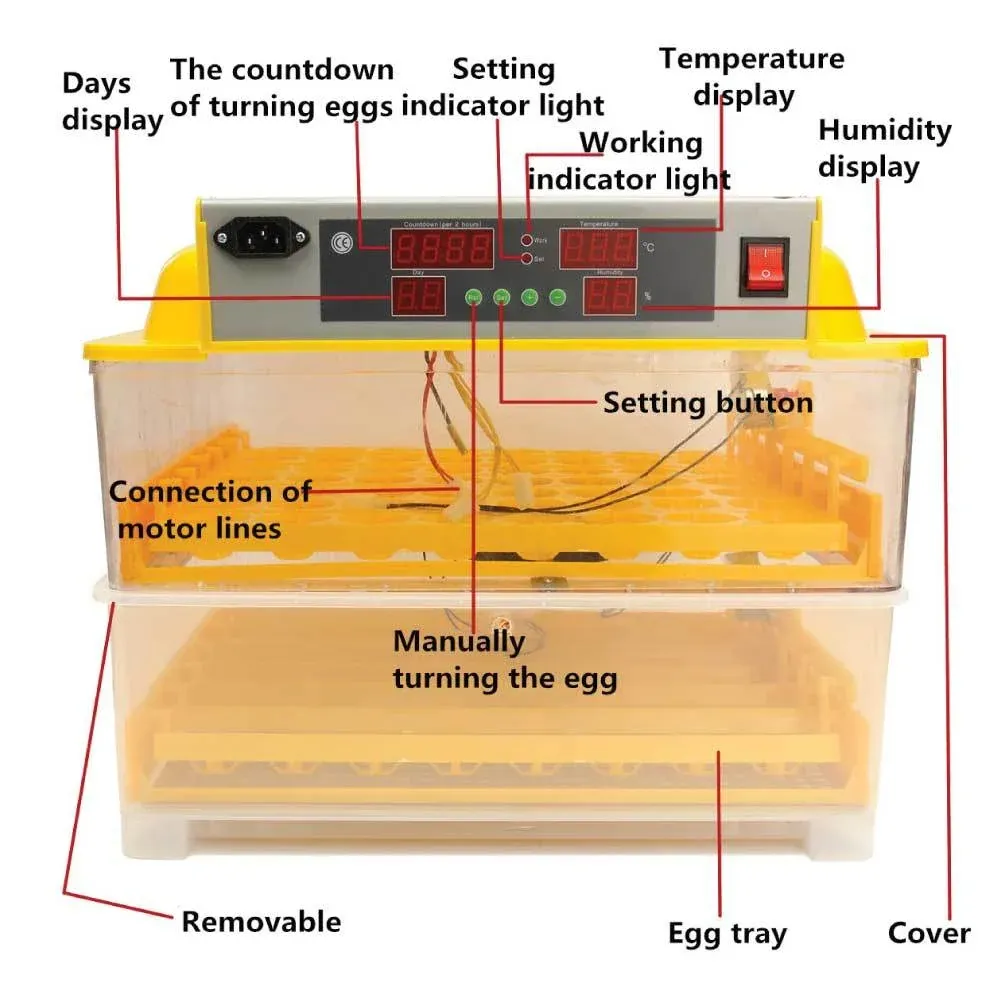 Rooster Farms Electric 96 Egg Incubator + Accessories for Chicken Quail Duck image 9