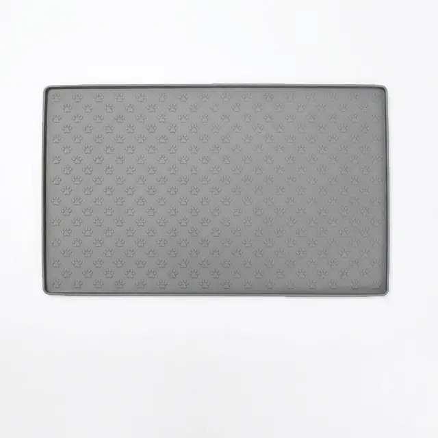 Whimsical Paw Print Silicone Pet Feeding Mat – Waterproof Non-Slip Cat and Dog Food…