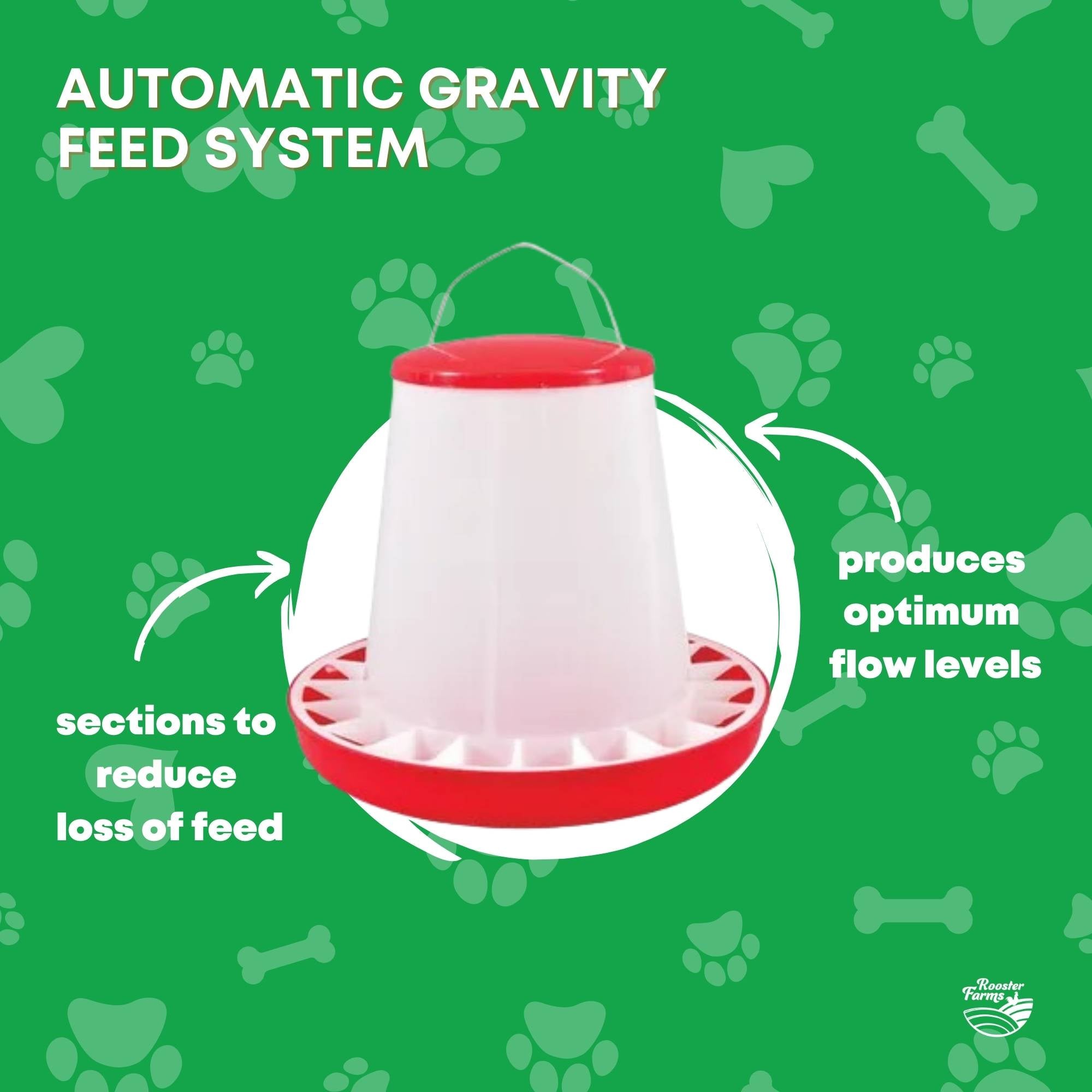 Rooster Farms 3Kg Automatic Chicken Feeder - Poultry Hen Feeding Seed Bucket image 7