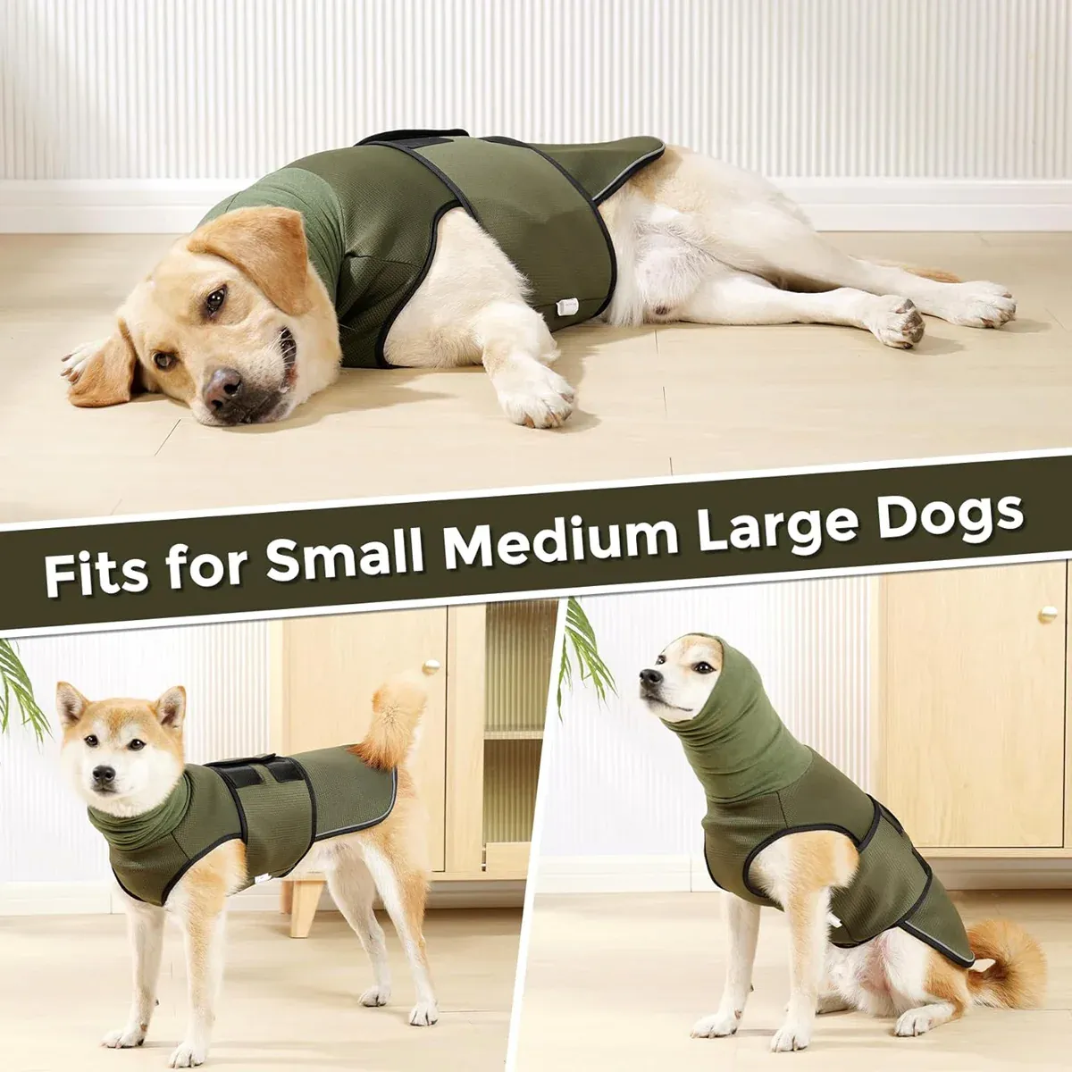 Calming Dog Vest for Stress Relief Travel Thunder Wrap Jacket for Medium Large Dogs - S image 13