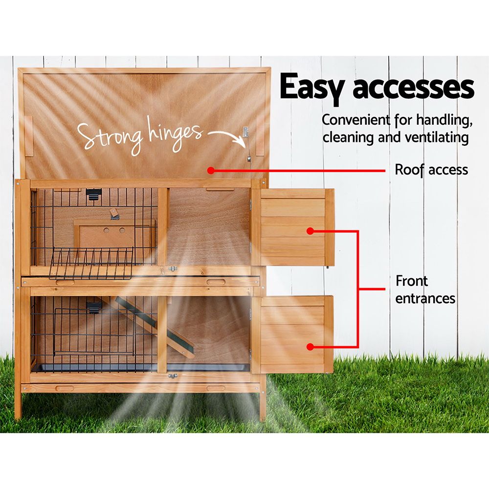 i.Pet Rabbit Hutch Chicken Coop 91.5cm x 45cm x 82cm Chicken Coop Large Wooden House… image 7