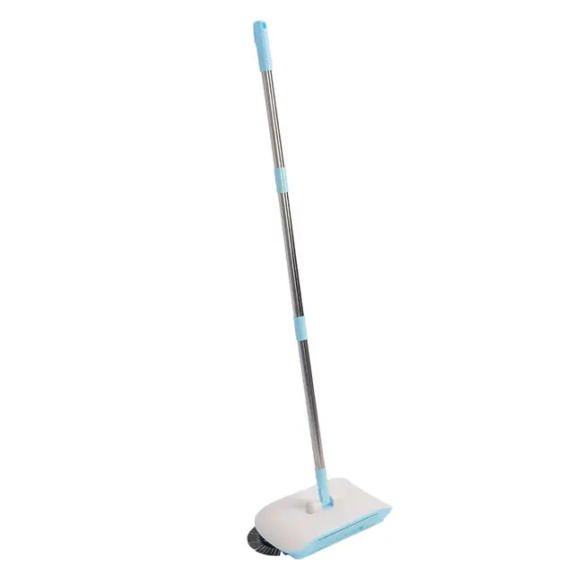 2 in 1 Hand Push Floor Sweeper Stainless Steel 180 Degree Rotating Hard Floor Mopping…