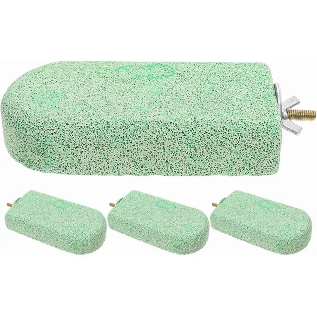 4pcs Lava Pumice Molar Block for Birds, Light Green