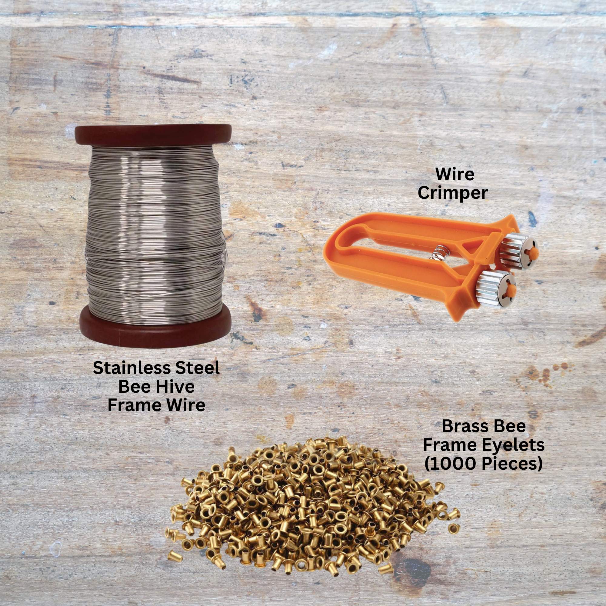 Beekeeping Kit - Wiring Board + 500g Wire + Crimper + 1000 Bee Frame Eyelets image 4