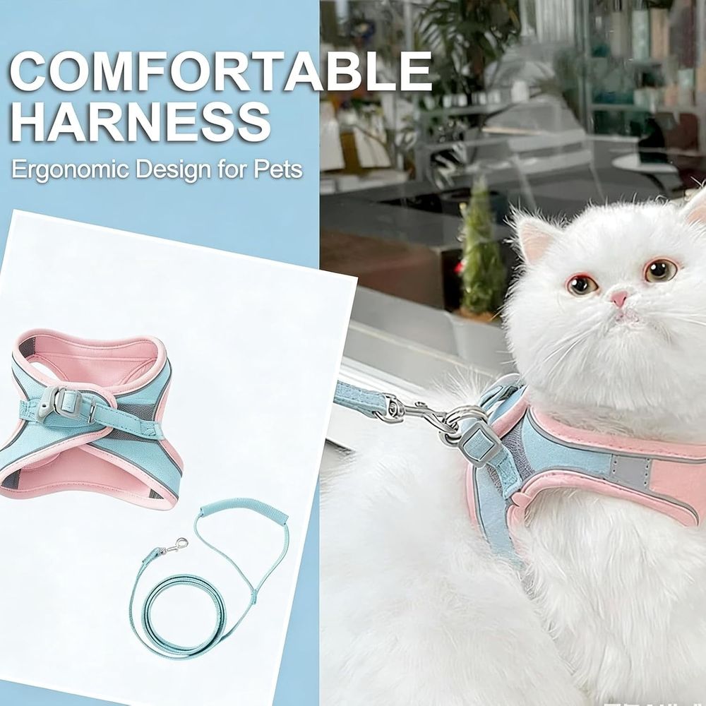 Escape-Proof Step-in Cat Harness and leash rabbit Set. Breathable Soft Adjustable Vest… image 5