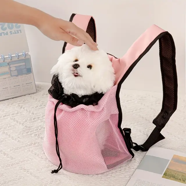 ZICHONG Pet Chest Carrier Backpack – Breathable Mesh, 3–5kg