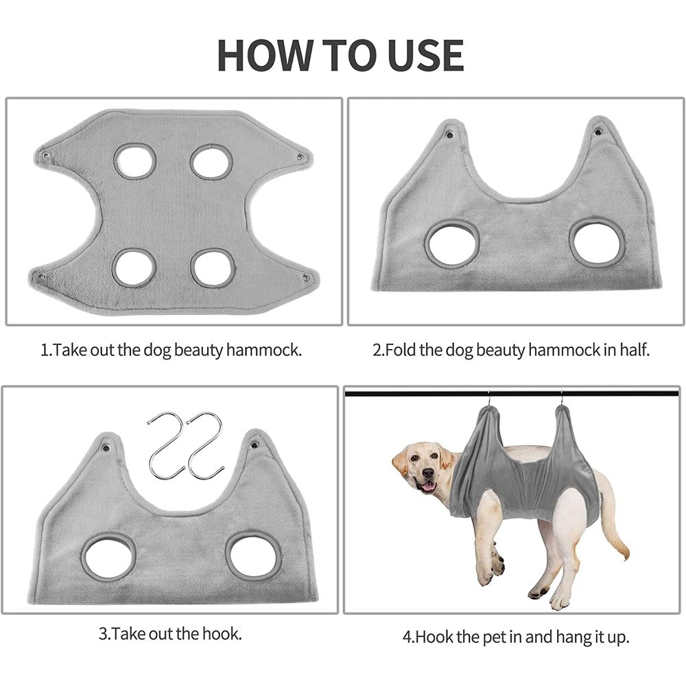 Dog Cat Hammock Helper- Soft Pet Grooming Hammock Harness to Relax Dogs- Thicken Dog… image 3