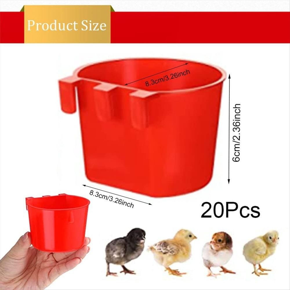 20Pcs Chickens Feeders for Cage image 5