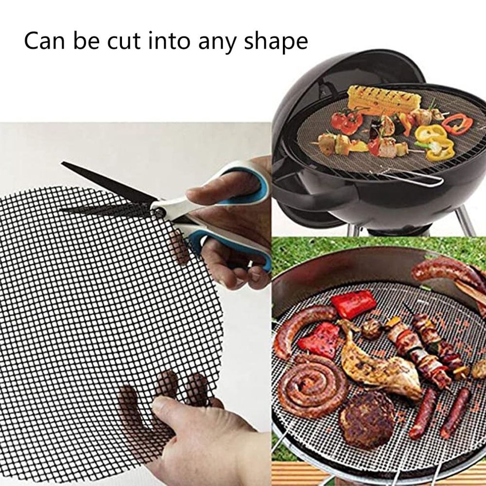 BBQ Grill Mesh Mat Non-Stick Barbecue Grilling Wire Net Sheet Liner Pizza Pad image 5