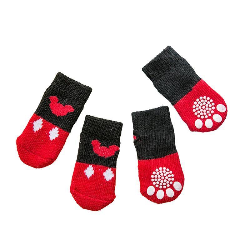 Dog Socks Non-Slip Grip Slip Anti-Slip - Puppy Cat Pet Shoes Slippers M Size - Grey… image 8
