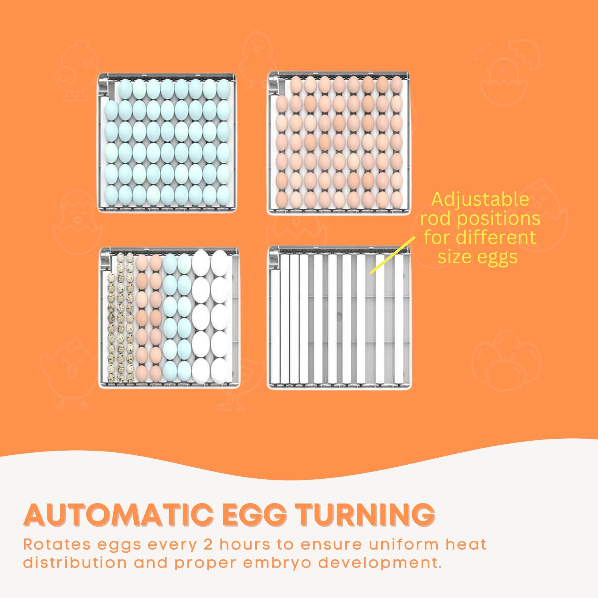 Automatic 130 Egg Incubator - Electric Digital Turning Chicken Quail Duck Hatching image 5