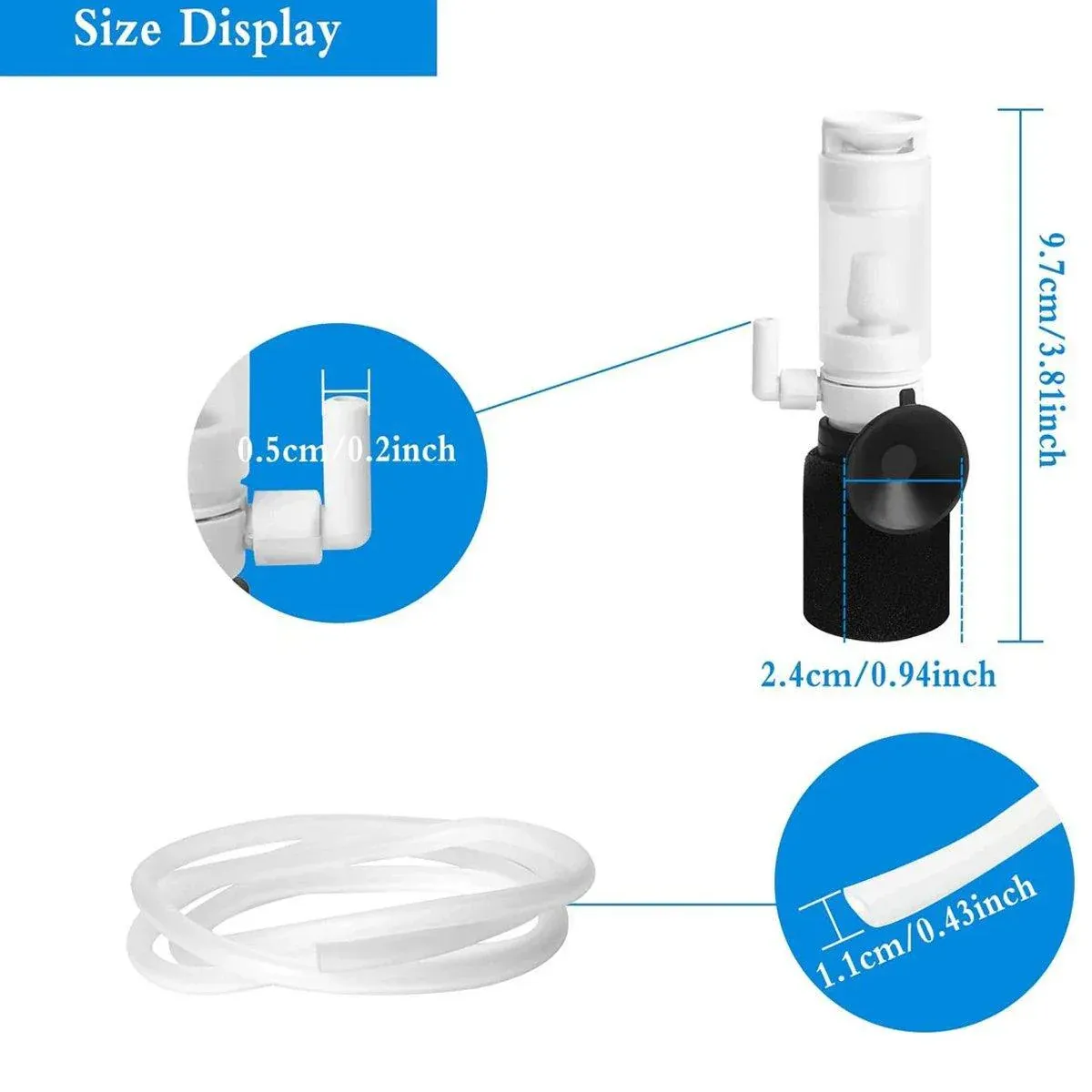 Compact Mini Aquarium Filter 3 in 1 Water Filter Aerator for Fish Tanks Quiet image 5