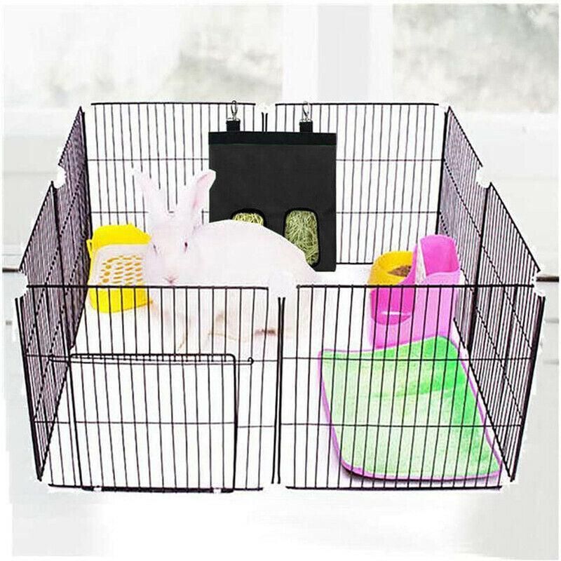 Hay Bag Guinea Pig Rabbit Feeding Bag Animal Hay Feeder Bag Hanging Feeder - Red image 13