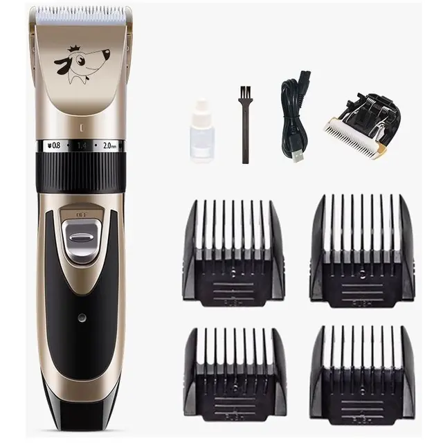 Professional Dog Clippers for Long Thick Hair Rechargeable Electric Clipper Set for…