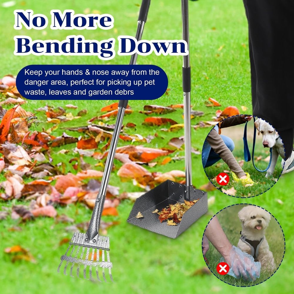Dog Pooper Scooper Tray Shovel & Rake Kit image 3
