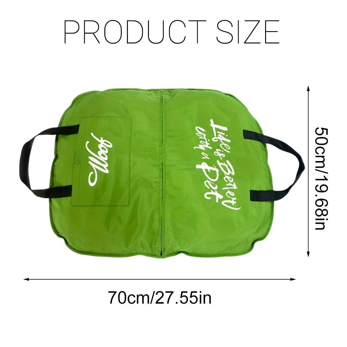 Portable Folding Pet Kennel Zippered Outdoor Dog Bed Travel Mat Waterproof - Yellow image 4