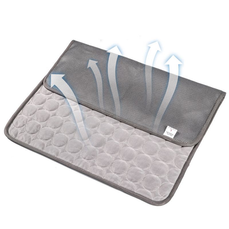 Pet Cooling Mat with Circular Quilted Pattern, Blue, L image 7