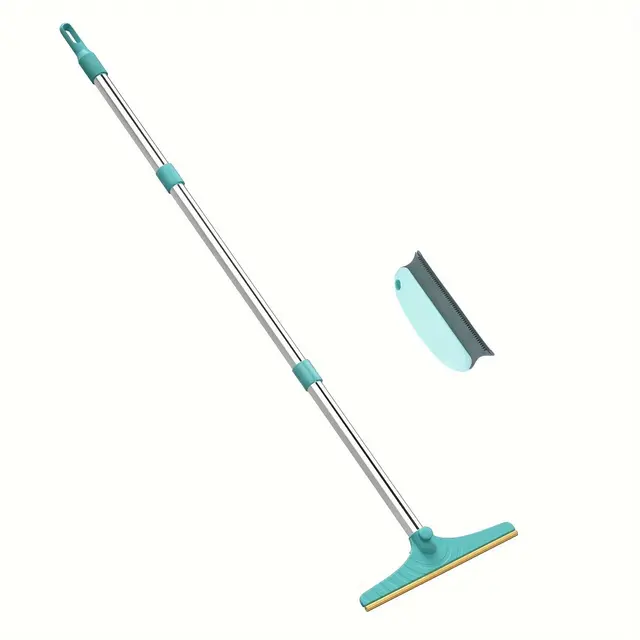 Blue Yellow pet hair remover broom