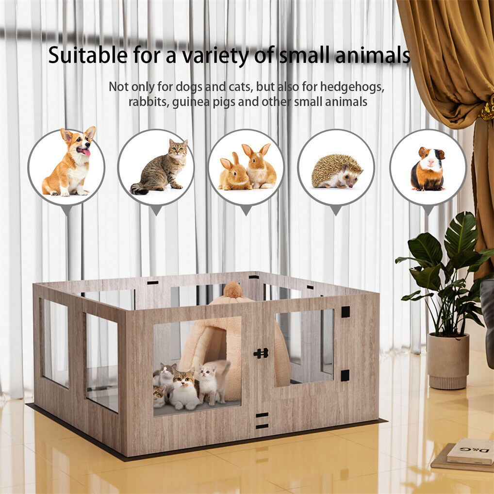 Large Dog Indoor Whelping Box, Tempered Glass & MDF image 8