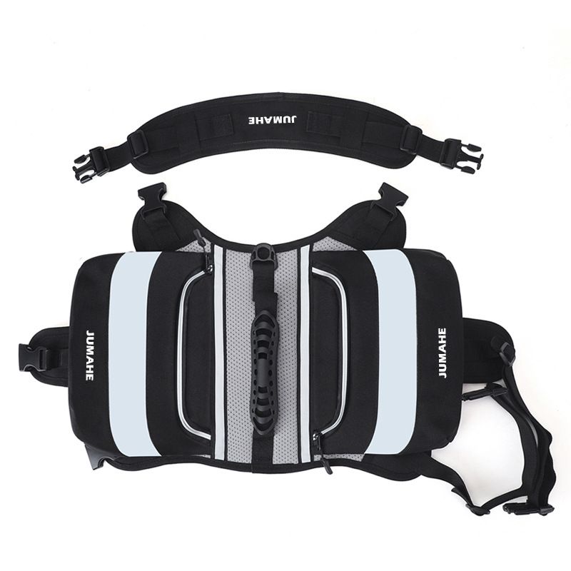 Black Dog Backpack Harness for Medium to Large Dogs - Tactical Vest with Saddlebags…