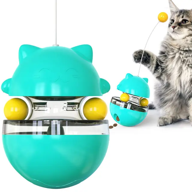 Cat Teaser Cup Toy, Blue