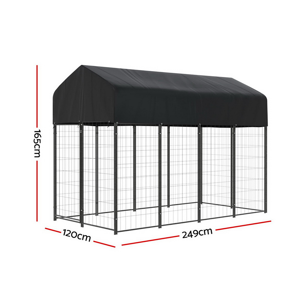 i.Pet Dog Kennel Extra Large House Outdoor Playpen Pet Puppy Metal Backyard image 2