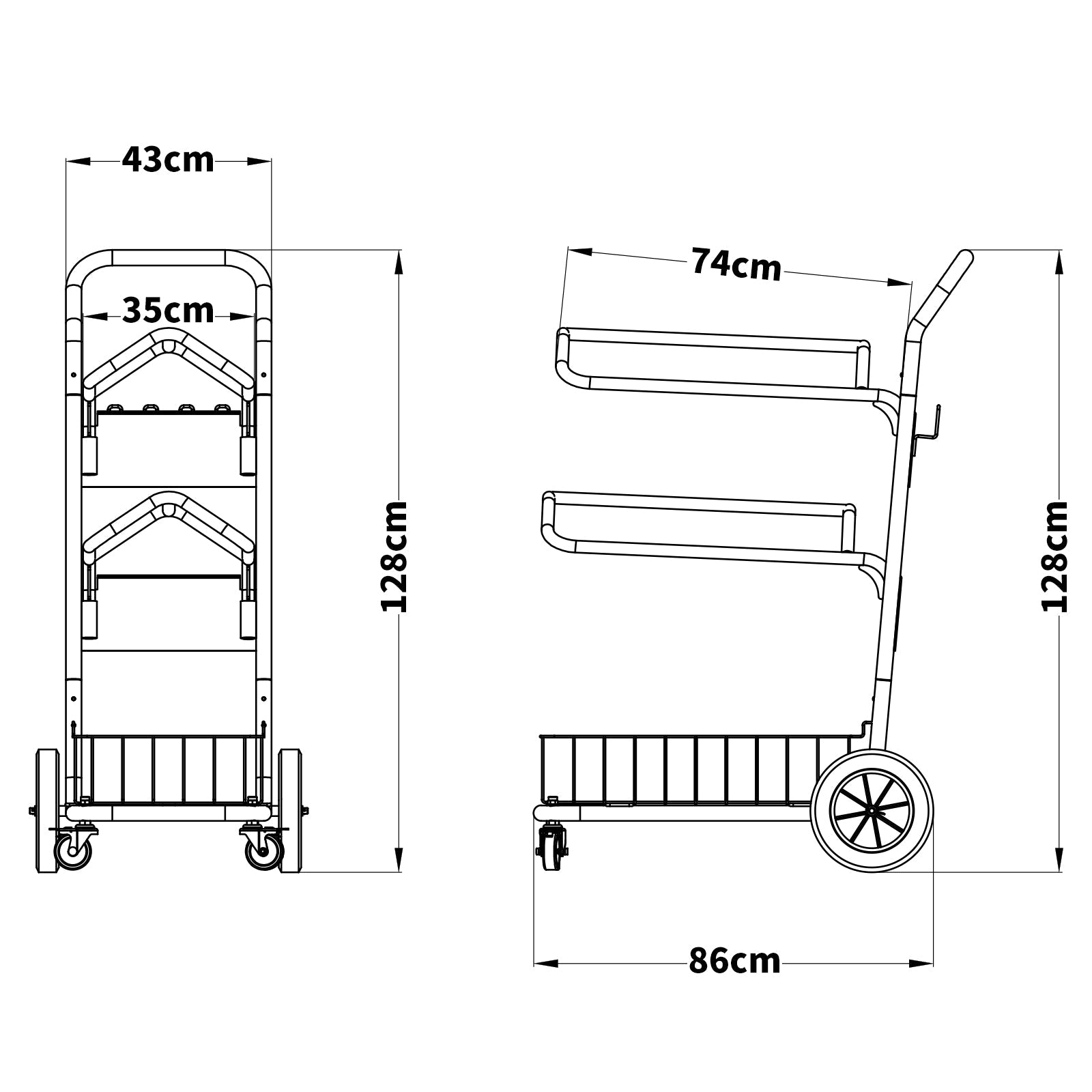 Samland Heavy Duty Two Tier Wheeled Saddle Rack image 4