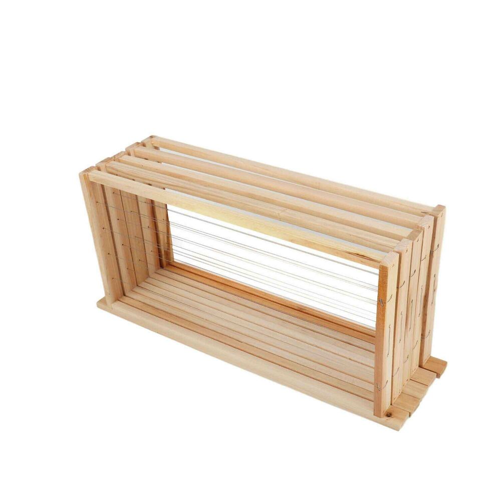 10x Wire Beehive Frame Assembled Wood Steel Unwaxed Deep Hive Frames Beekeeping image 5