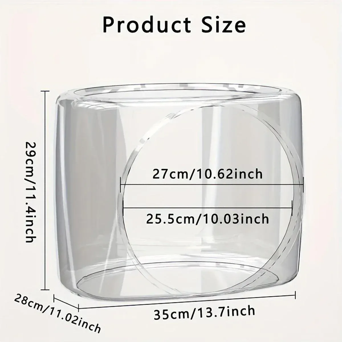 Transparent Capsule Cat Litter Box Semi Enclosed Cat House for Indoor Use image 3