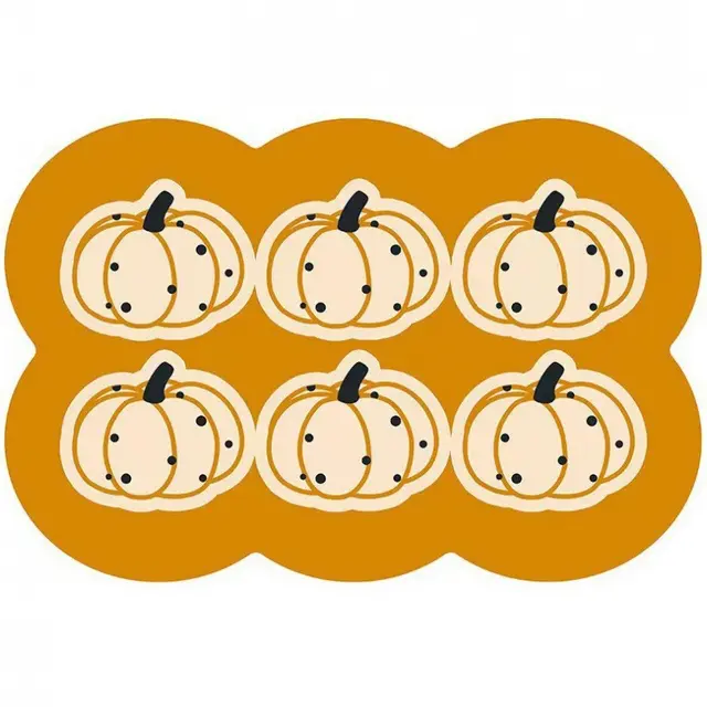 Style 8 Yellow Pumpkin Pattern Absorbent Diatomaceous Earth Pet Feeding…, 50 × 80cm