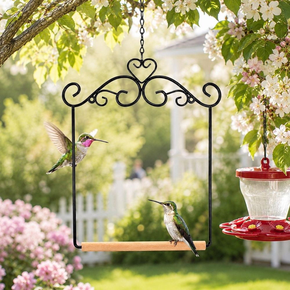 Hummingbird Swing Perch, Black image 4