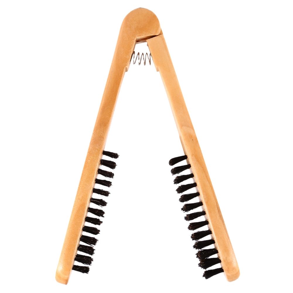 Professional Hairdressing Comb Double Brushes Wooden Anti static Hair Straightener Tool image 4