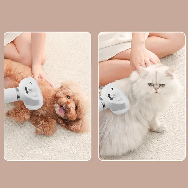 Pet Comb Three Temperature Settings Plug Dog Steamy Brush with Detachable Comb Head…