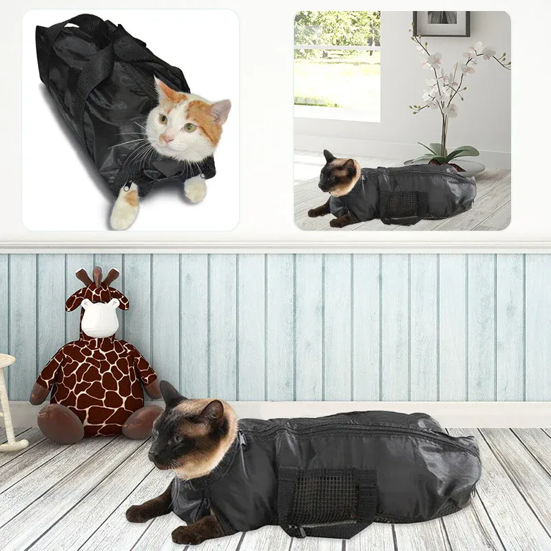 Cat Grooming Restraint Bag Pet Bath Wash Bags Nail Trimming Anti Scratch image 8