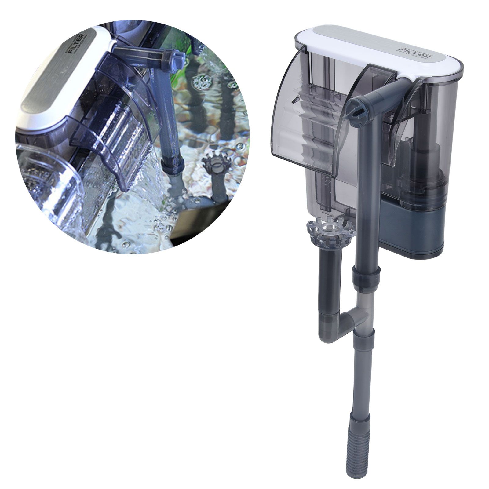 Fish Tank Filter Thin WallMounted Small MultiFunctional Lightweight Aquarium Filter… image 11